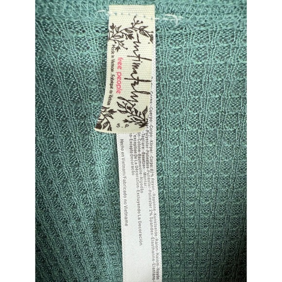 Free People  Womens S  All You Want Bodysuit Knit Turtleneck Boho Festival - Picture 3 of 7